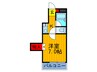 プレヂデントマンションⅡ 1Kの間取り