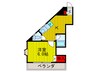 プレヂデントマンションⅡ 1Kの間取り