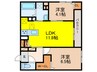 めぞん西田中 2LDKの間取り