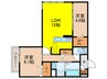 めぞん西田中 2LDKの間取り