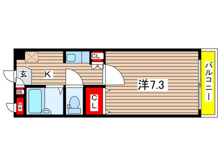 間取図 ミ－ティス衣笠