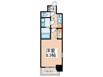 間取図 ｴｽﾘｰﾄﾞﾚｼﾞﾃﾞﾝｽ弁天町ｸﾞﾗﾝﾃﾞ