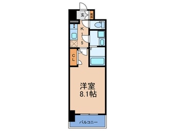 間取図 ｴｽﾘｰﾄﾞﾚｼﾞﾃﾞﾝｽ弁天町ｸﾞﾗﾝﾃﾞ