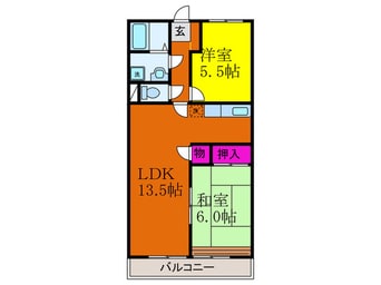 間取図 サンビレッジ摂津Ａ棟