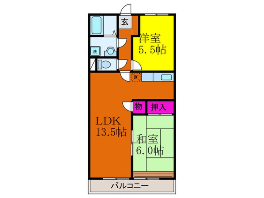 間取図 サンビレッジ摂津Ａ棟