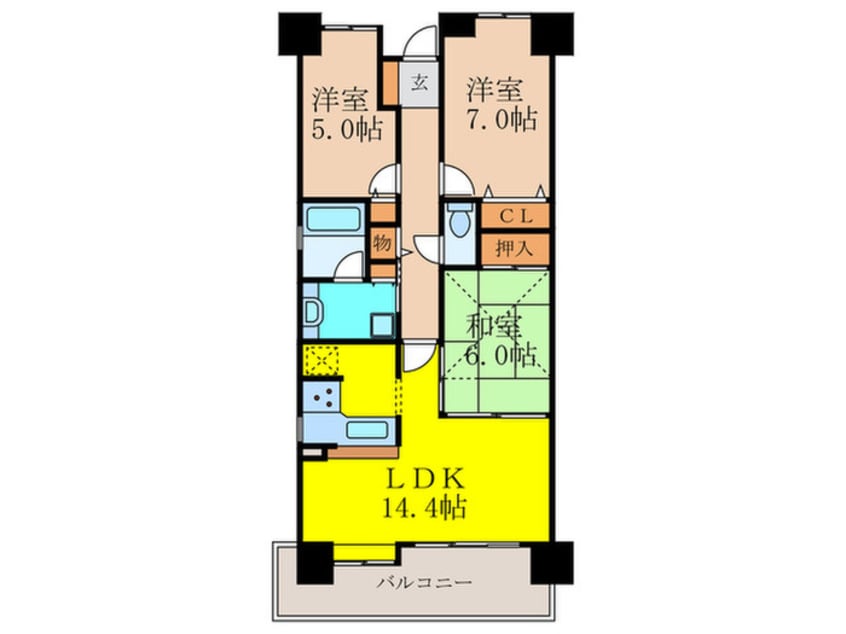 間取図 ステーシア高槻（1406）