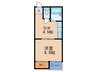 淀川マンション 1DKの間取り