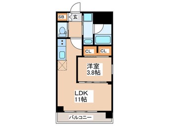 間取図 プレジオ難波