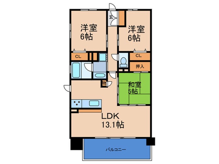 間取り図 ラウロ相川リーヴァ（１０６）