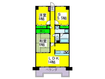 間取図 CASSIA南住吉