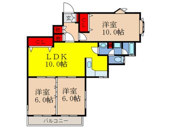 間取図 山仁サツキハイツⅠ Ａ棟