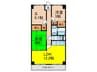 カデット真趣園宝塚 2LDK+Sの間取り