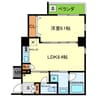 ｻﾝﾌｫﾘｱ甲子園 1LDKの間取り