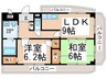 シャルマンコ－ト喜志 2LDKの間取り