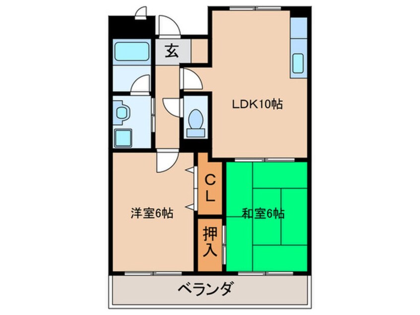 間取図 シャルマンコ－ト喜志