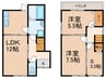 MAYUMIハウス516号館小松 2LDK+Sの間取り