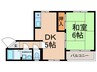 ノ－スピュア 1DKの間取り