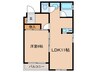メゾン夕陽ヶ丘 1LDKの間取り