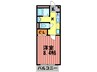 アリエッタ西堤 1Kの間取り