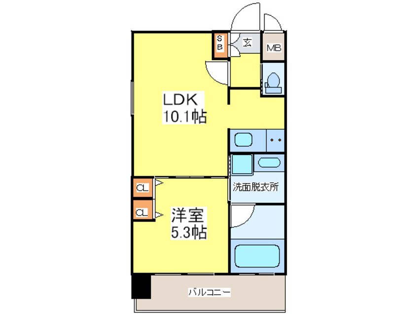 間取図 プレジオ南堀江