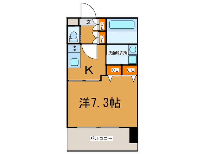 間取図 プレジオ南堀江