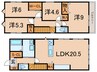 富士見台貸家 4LDKの間取り