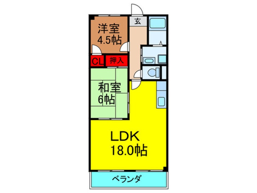 間取図 レジデンス緑ケ丘