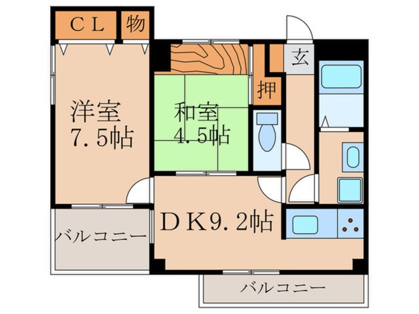 間取図 ＨＩＬＬ　ＴＯＰ