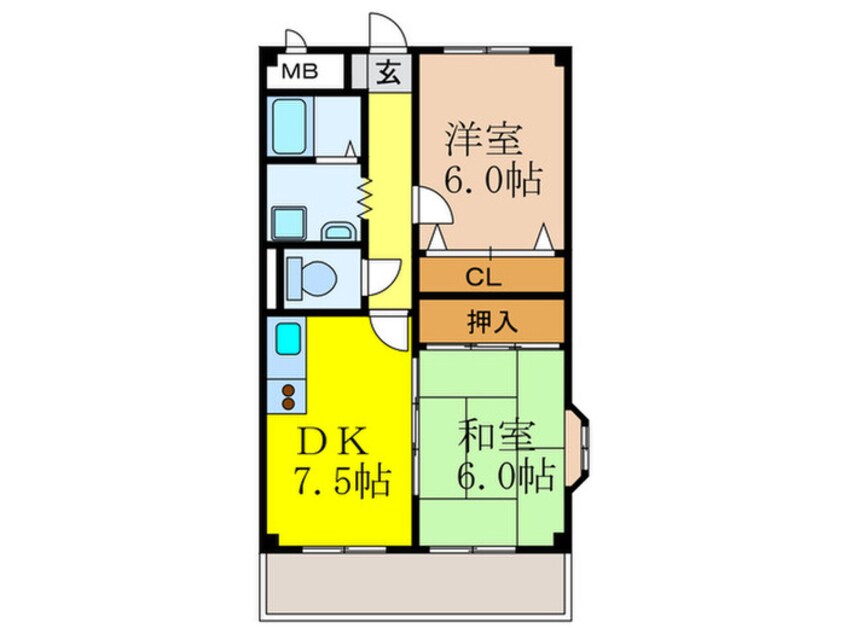間取図 ロイヤルコ－ポ