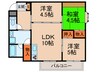 スカイコ－ト北之防 3LDKの間取り