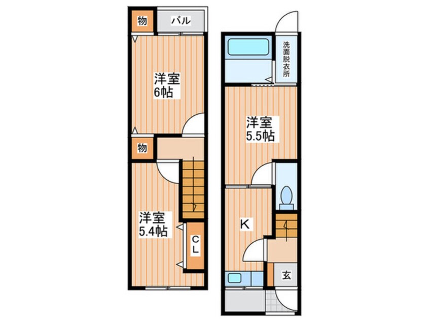 間取図 守口市来迎町3-2貸家