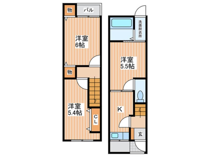 間取図 守口市来迎町3-2貸家