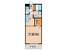テレザート光台 1Kの間取り