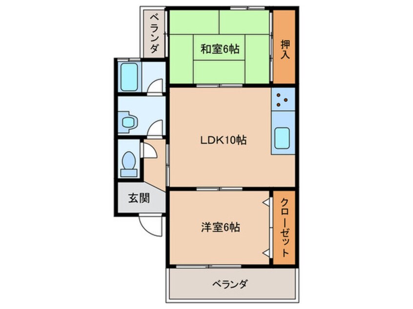 間取図 シャトーレイクタツミ