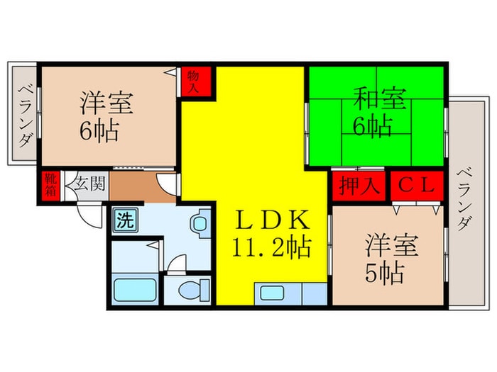 間取り図 コ－トベルデュ－ルＡ棟