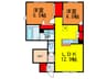 ラシーネ若江 2LDKの間取り