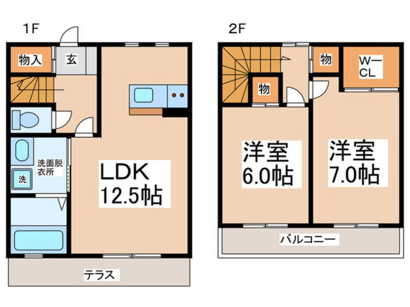 間取図 カーサローゼオ