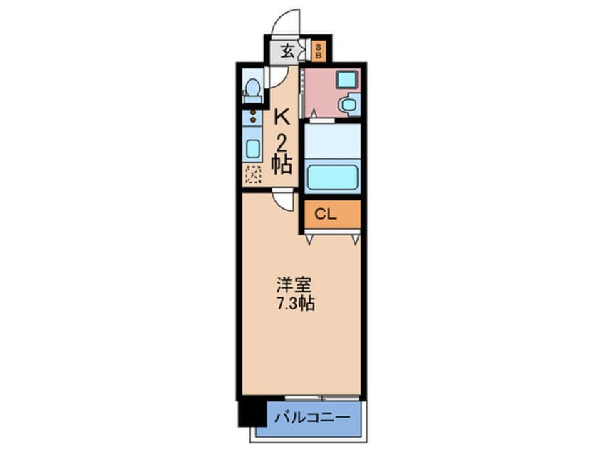間取図 サムティ北梅田VESSEL(205)