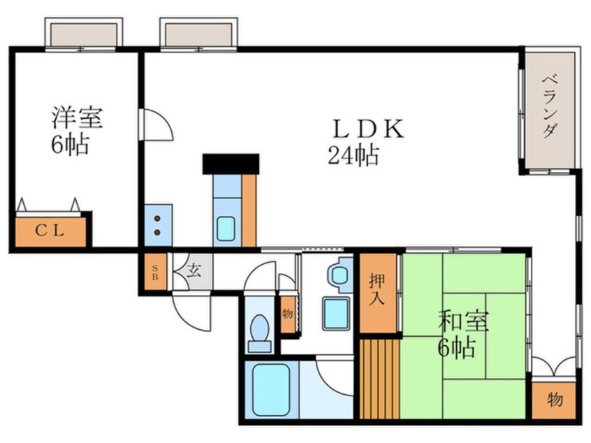 間取図 ツインクルコート桂Ⅱ