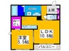 ブラウ　ツリー蔵前 1LDKの間取り