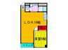 ハイツタカヒロ 1LDKの間取り