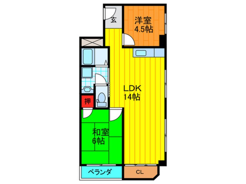 間取図 ハイツタカヒロ