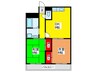 冨士栄町マンション 2DKの間取り