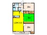 コスモ御殿山 3LDKの間取り