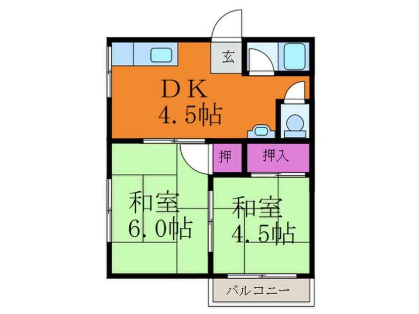 間取図 ｼｭｰﾊｲﾂA棟