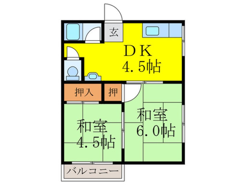 間取図 ｼｭｰﾊｲﾂA棟