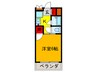 布施オレンジビル 1Kの間取り