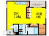 メゾン　アルシーヴ 1DKの間取り