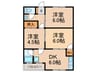 林コーポラス 3DKの間取り