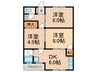 林コーポラス 3DKの間取り